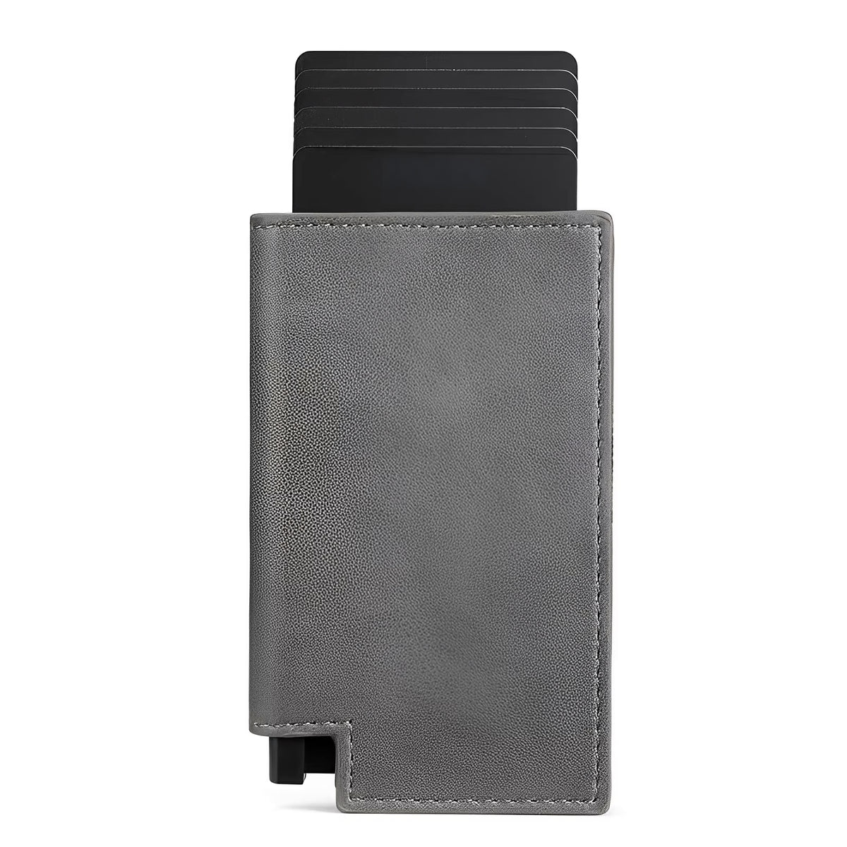 Riva Folio Wallet in Grey with cards popped up