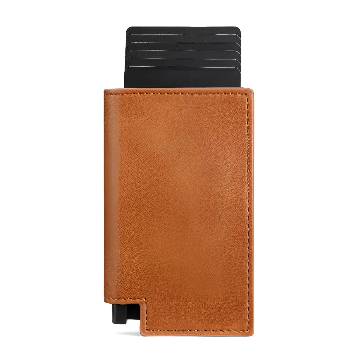 Riva Folio Wallet in Tan with cards popped up